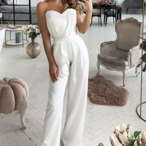 White Bridal Jumpsuit